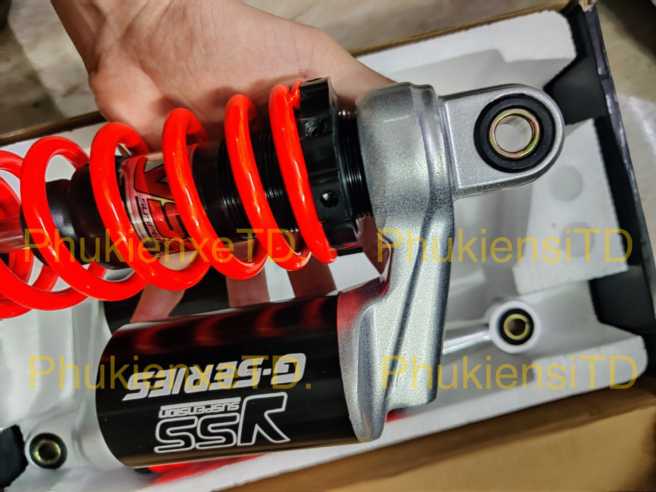 Phuộc Yss tem khắc CNC lắp Sirius Jupiter Taurus Cub78 Max