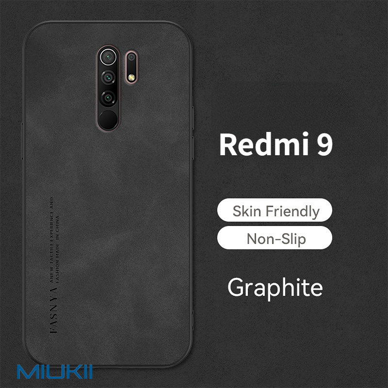 Case Redmi 9 Soft Phone Case Authentic Camera Protection Luxury Leather Cover Sheep Bark Casing For Xiaomi Redmi9 M2004J19G M2004J19C