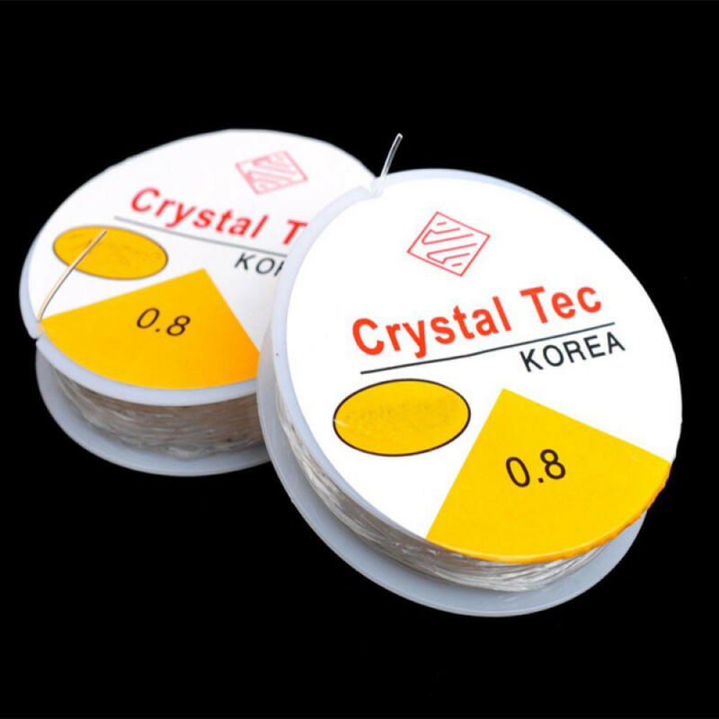 Cuộn dây cước co giãn, dây gân xỏ vòng hạt handmade (size 0.8 - 1.0mm)