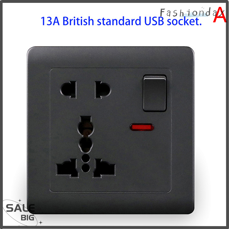 FD Legend Flash Sale EU Standard Usb Socket Gray Embedded Panel Wall Power Socket