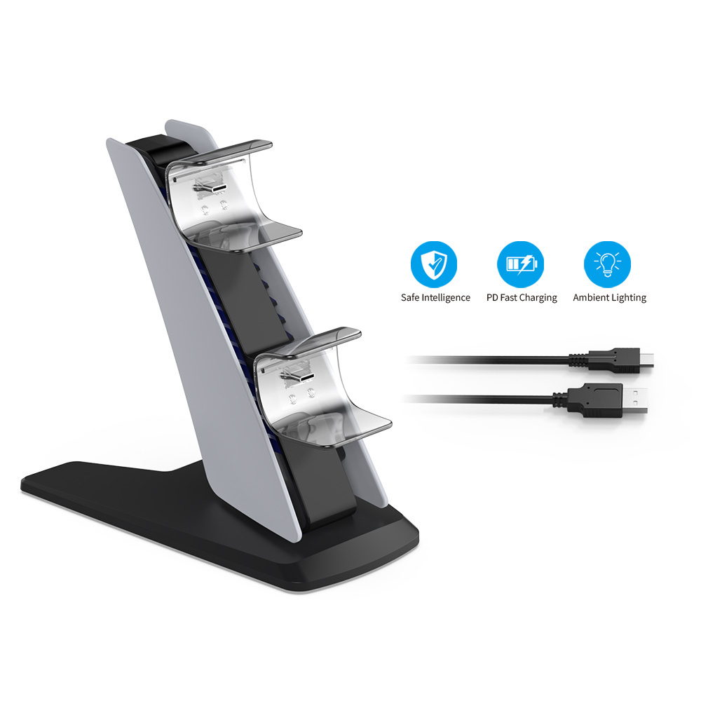 Controller Charger Dock for PS5 Dual Charging Stand Station Cradle for Sony Playstation 5 PS5 Controller Gamepad Joystick