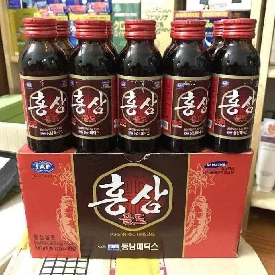 Nước hồng sâm Hàn Quốc hộp 10 Chai X 100ml