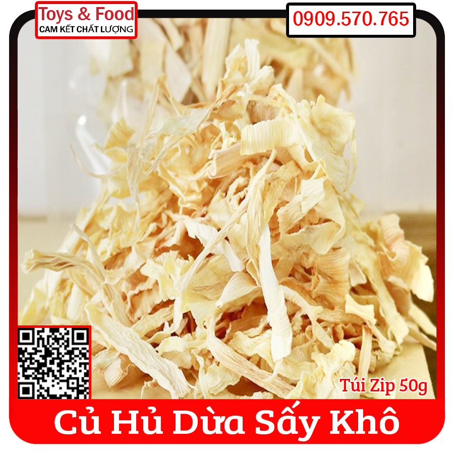 Củ hủ dừa sấy khô - túi zip 50gr