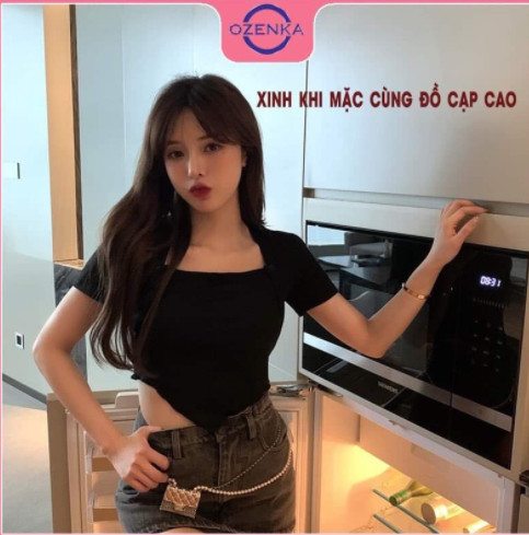 Áo croptop Bozip tam giác HSU1