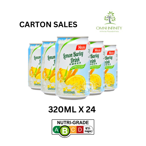 Yeo's Lemon Barley 300ml Can Drinks Carton Sales (24 cans per carton ...