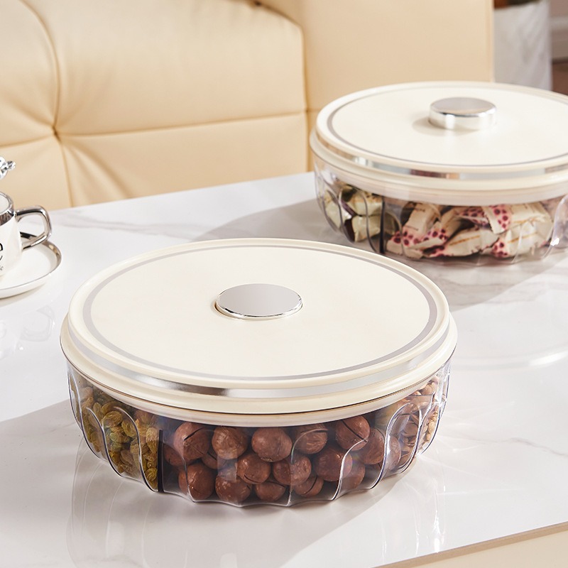 ZUOGUAN Dried fruit box Sealed dried fruit box push type Snack candy box Pentagonal lattice