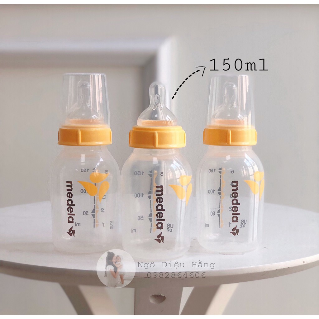 Bộ núm ti bình sữa Medela size S và size M (Núm lẻ và nguyên set 3 chi tiết)