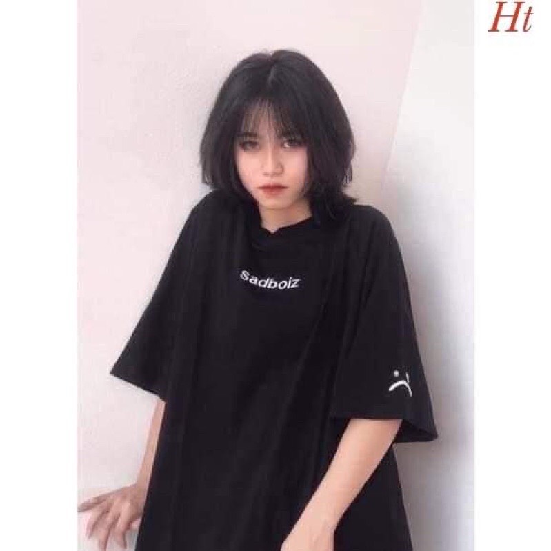 Áo phông cộc tay sad in nổi HT11