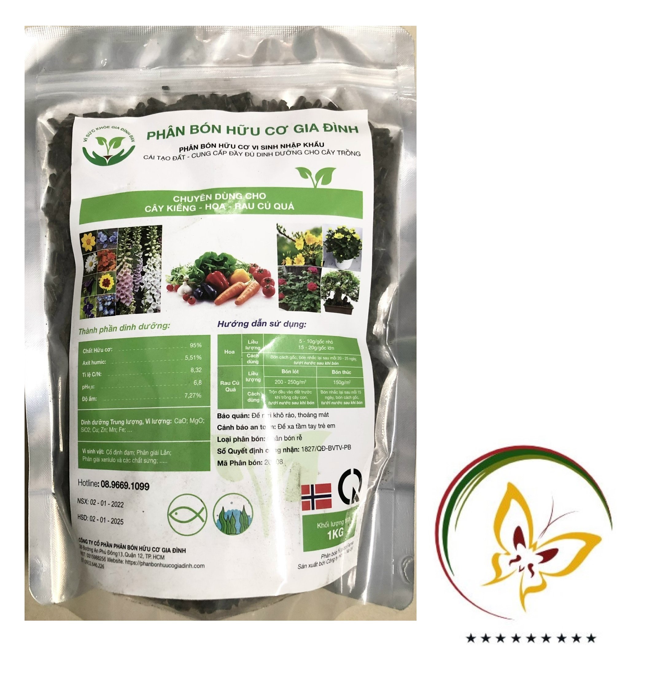 Phân Bón Hữu Cơ Vi Sinh - Cá Hồi - #425A# 1kg