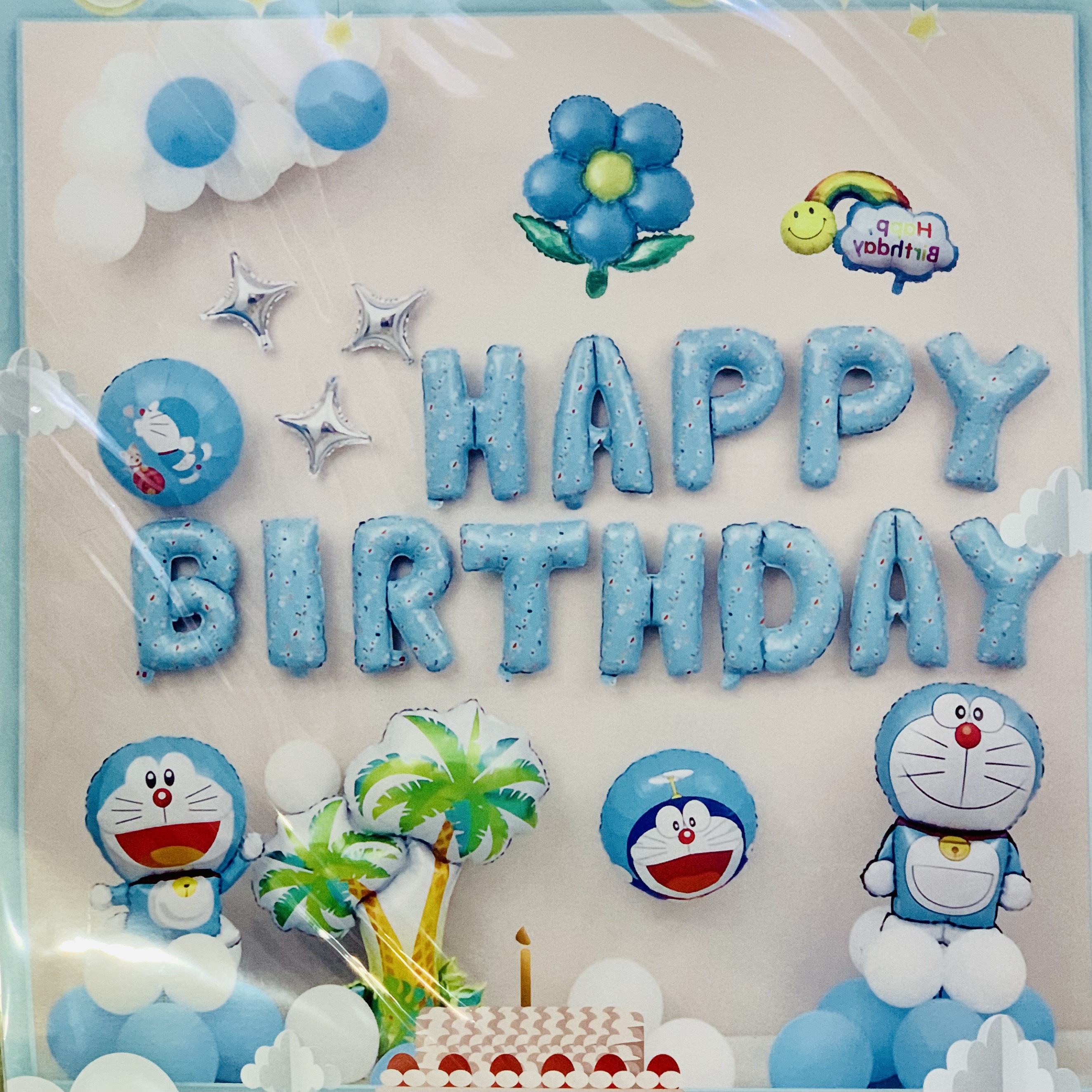 Combo bóng trang trí Sinh Nhật DORAEMON