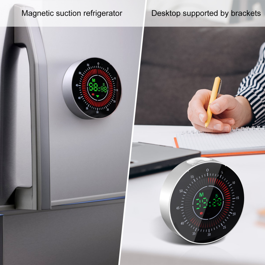 Pro Digital Rechargeable Visual Timer With 3.4 Inch Colour Screen, 60 Minutes Countdown Kitchen Timer For Children Adults, Time Management Tool For Learning Work Cooking Teaching