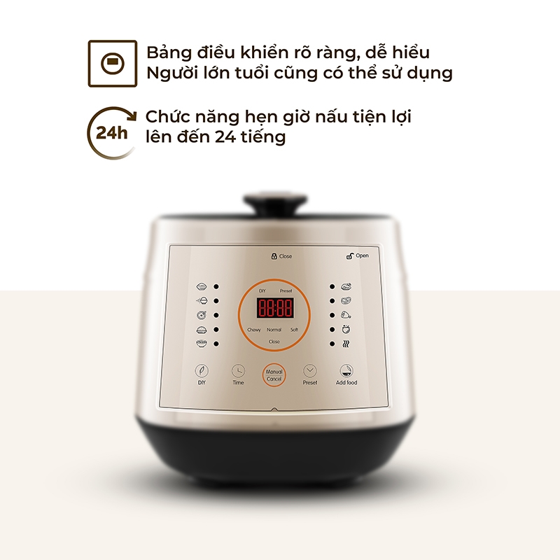 (SALE TẾT)Nồi cơm áp suất đa năng cao cấp Elmich PCE-1806 (5L)