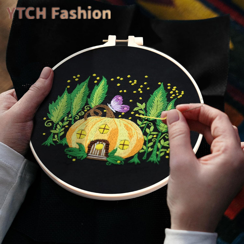 YTCH Art Craft Handy Sewing Set Mushroom Cross Stitch Starter Kits