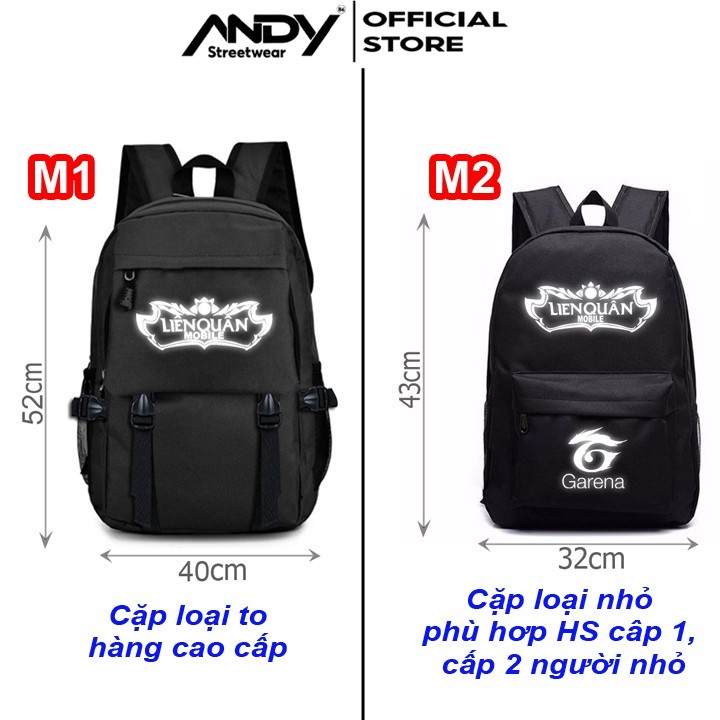 cặp Liên Quân phản quang, balo Liên Quân mobile, may 3 lớp