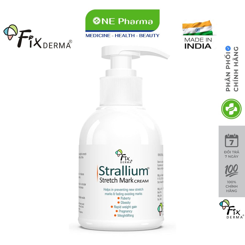 Kem chống rạn da fixderma strallium stretch mark cream mờ rạn, mịn da cho bà bầu hoặc tăng cân