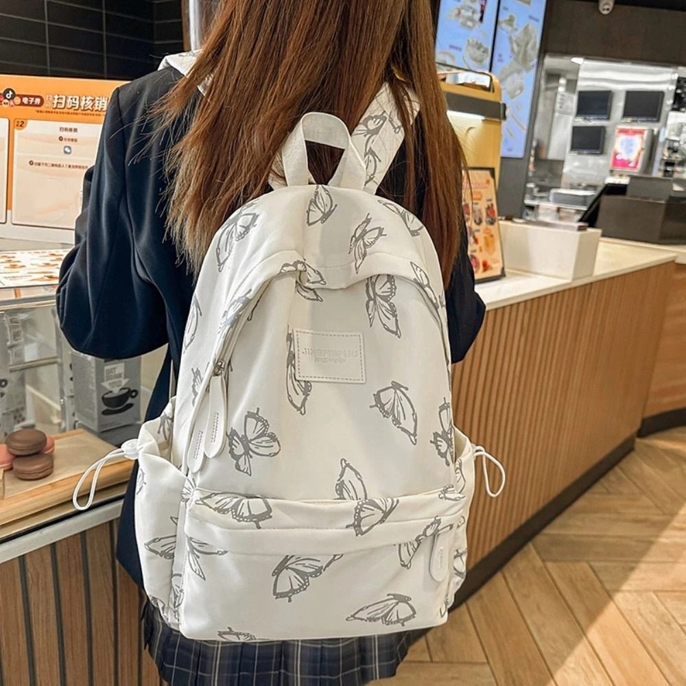 Portable%20Small%20Pack%20Butterfly%20Backpack%20Solid%20Color%20Zipper%20Shoulder%20Bag%20Handbag%20Fitness%20Casual%20Backpack%20Outdoor%20-%20Image%202