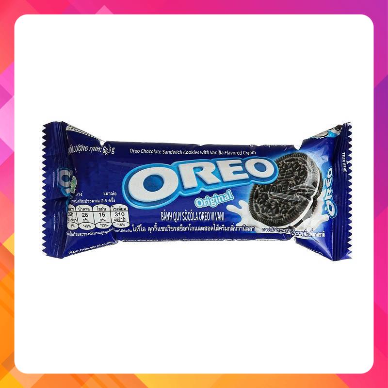 Bánh Quy Oreo Gói Nhỏ 64.4g Hương Vani/Socola