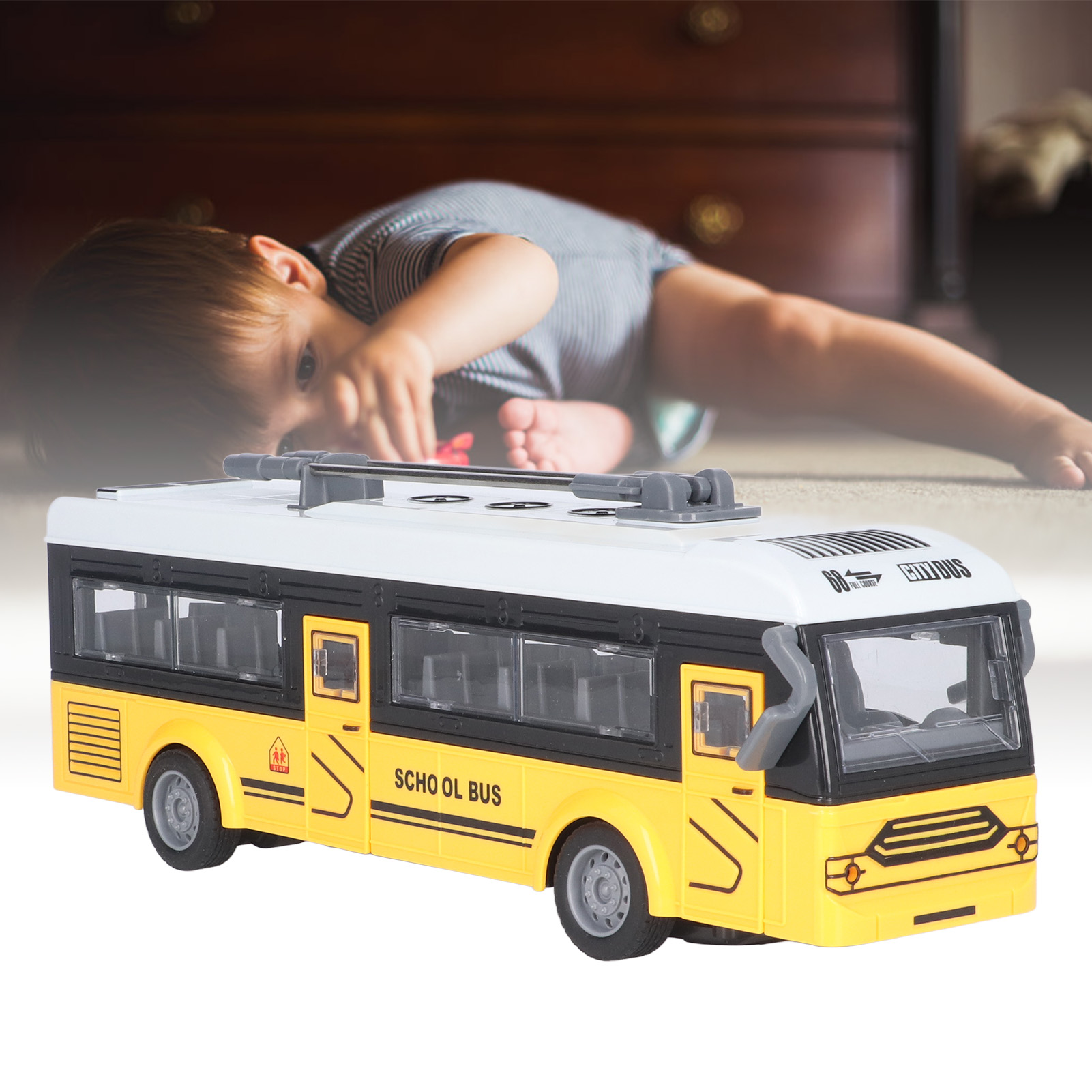 Remote Control Bus Opening Doors RC School Bus Stylish Design for Kids