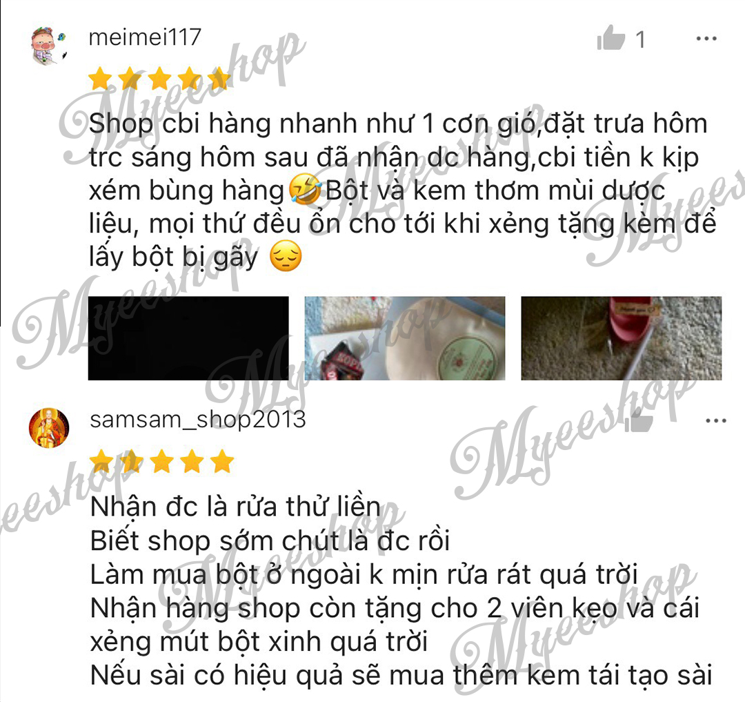 Bột rửa mặt thảo dược túi zip 100gr Myeeshop