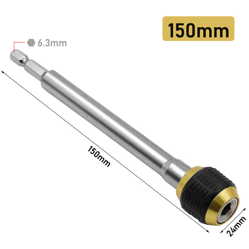 Chuyển đổi đầu lắp mũi khoan không chìa 1/4 "đầu nối hình lục giác thanh nới rộng bit thay đổi nhanh mở rộng