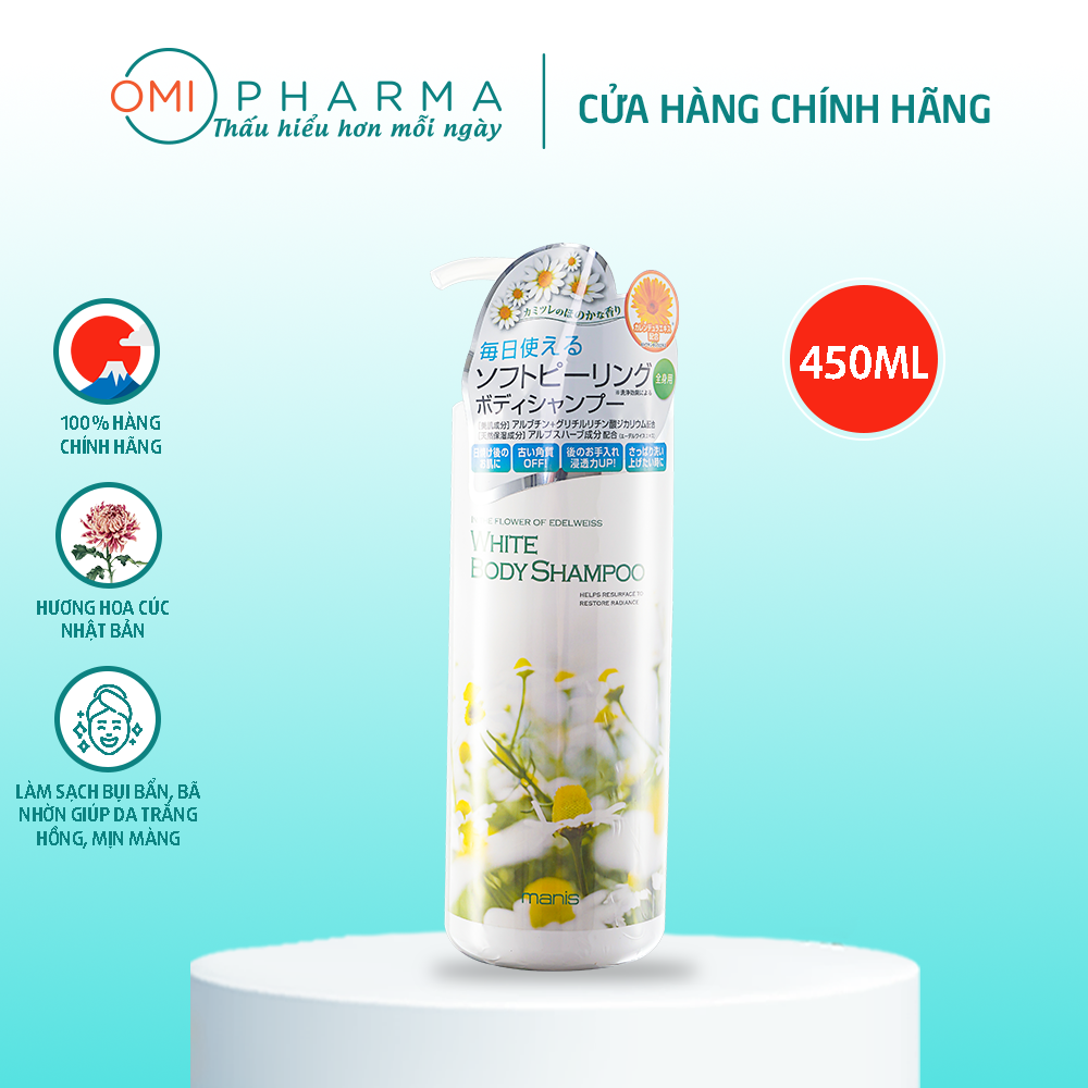 Sữa Tắm Manis Trắng Da Dưỡng Ẩm Hương Hoa Cúc S Select Nhật Bản 450ml