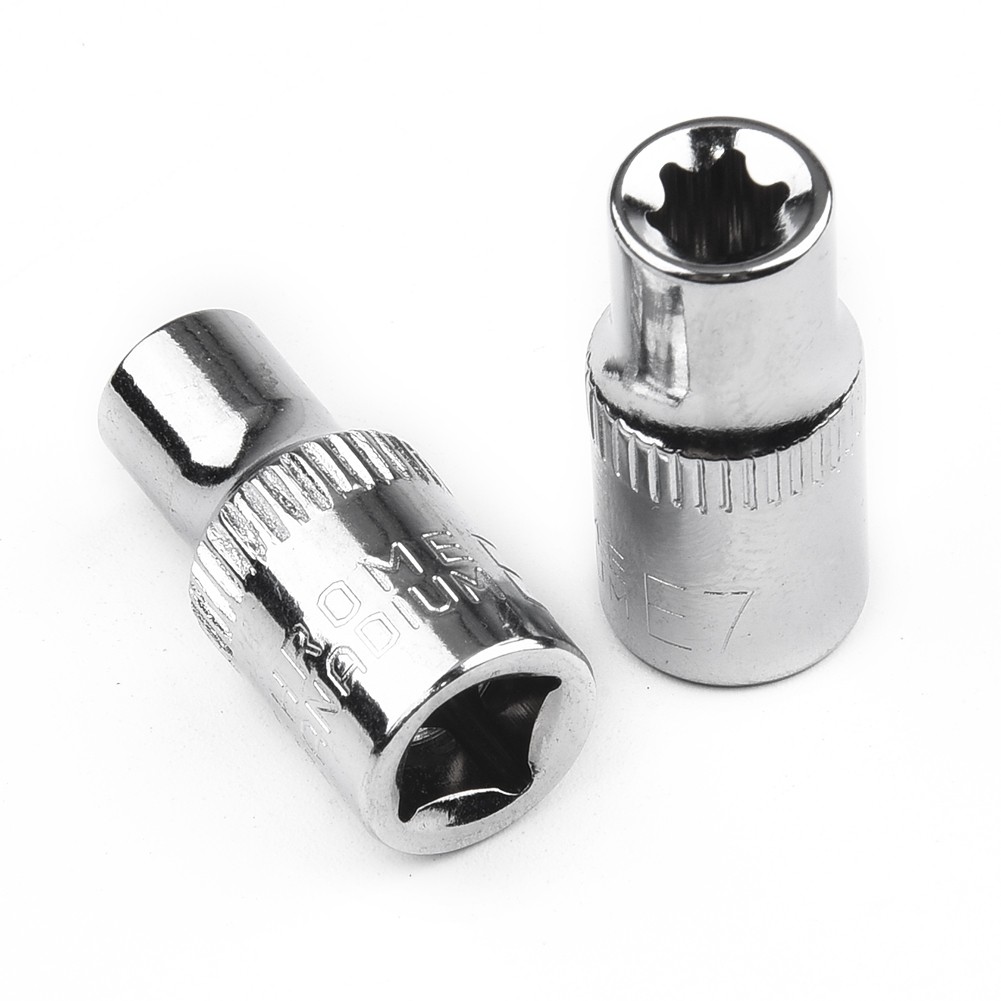 HOMETOOL Versatile 6 Piece E4 E5 E6 E7 E8 E10 Torx Star Female Bit E Socket Set