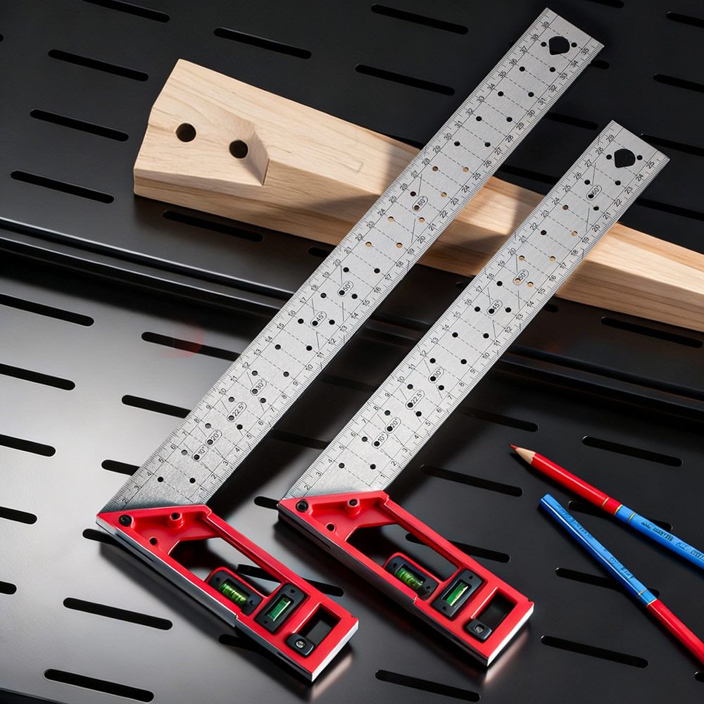 Angular Precision Ruler Multi-functional Quick-positioning Woodworking Angle Ruler L-shaped ...