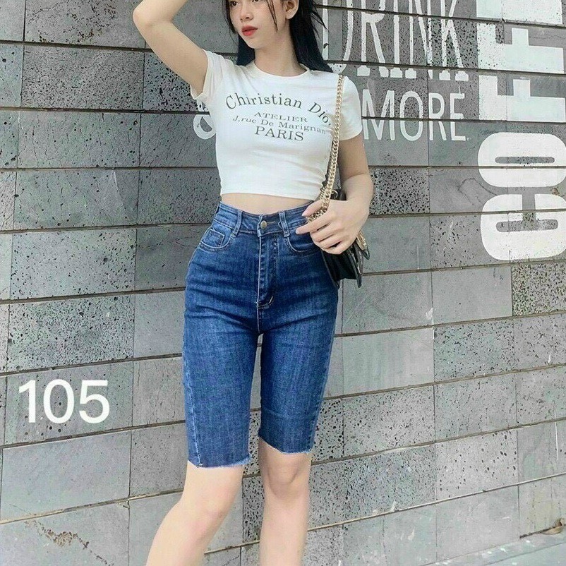 Quần Ngố Nữ Jean Co Giãn Ôm Dáng QJ105