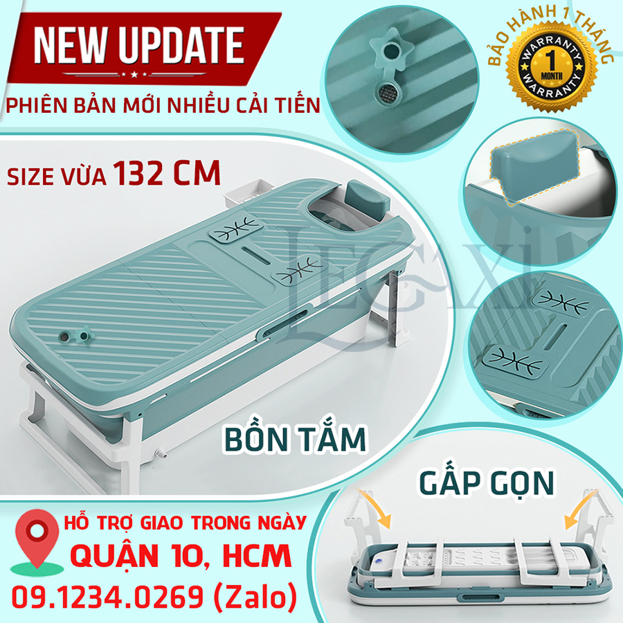 Bồn Tắm Bể Bơi Có Nắp Gập Gấp Xếp Gọn Lắp Ghép Cho Người Lớn Trẻ Em Legaxi