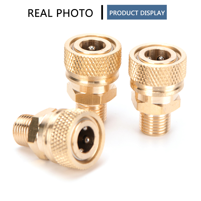 PCP 2pcs/set Quick Release Couplings Disconnect M10x1 8mm Thread Air Refilling Coupler Socket Copper Quick Releasing Fittings Air Pumps Parts