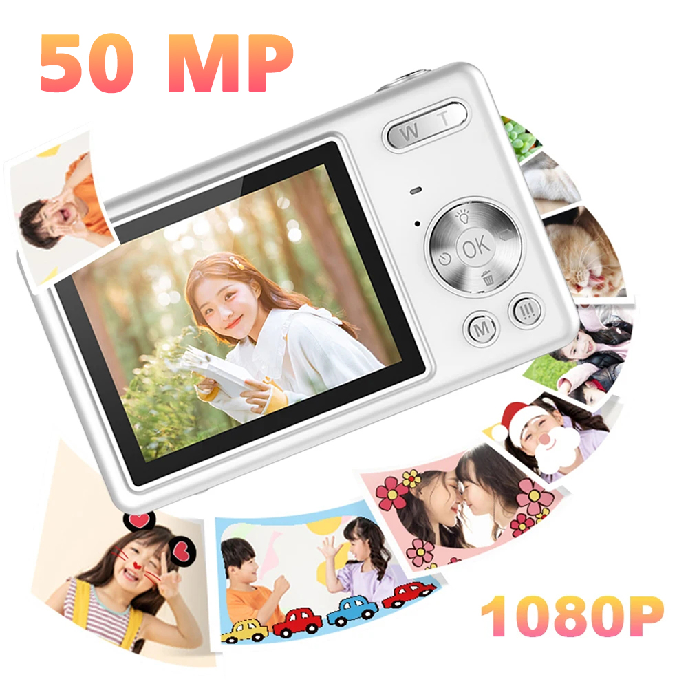 4K Digital Camera For Photo Video 50MP 2.4" IPS Display Screen 16x Optical Zoom 1080P HD Camera For Home Vlogging Camera. 