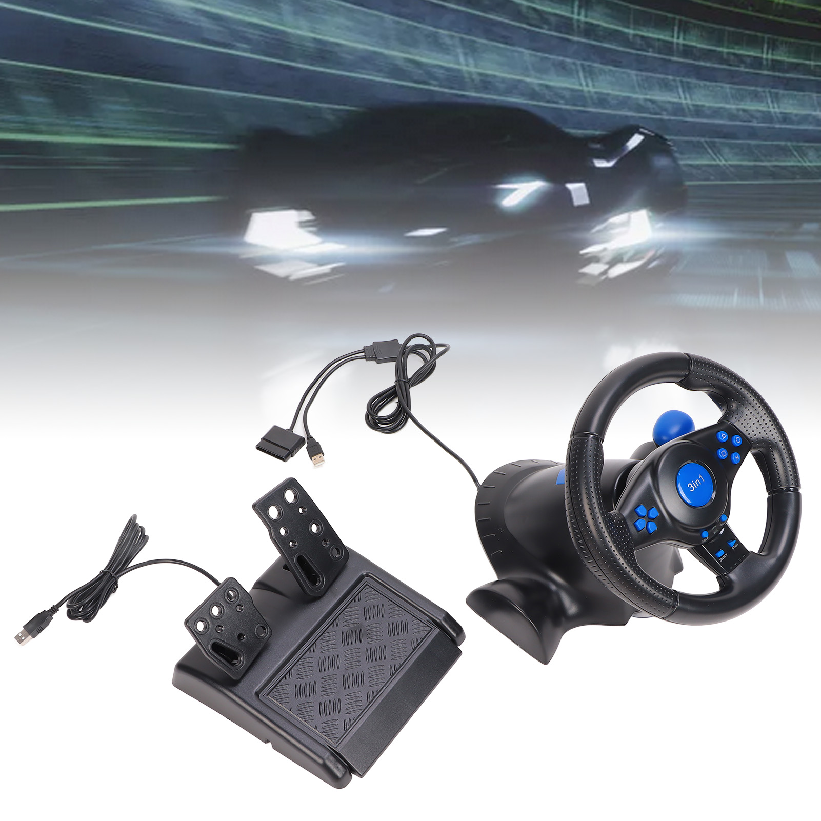 Racing wheel 2 axes pc gaming racing wheel for ps3