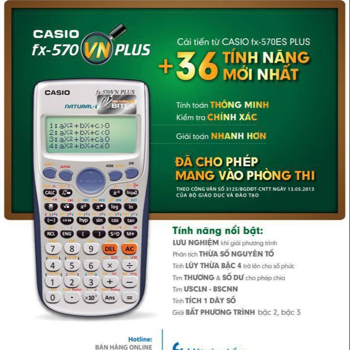 Máy Tính Casio FX 570VN PLUS,Máy Tính Casio FX 570ES Plus 2nd Edition