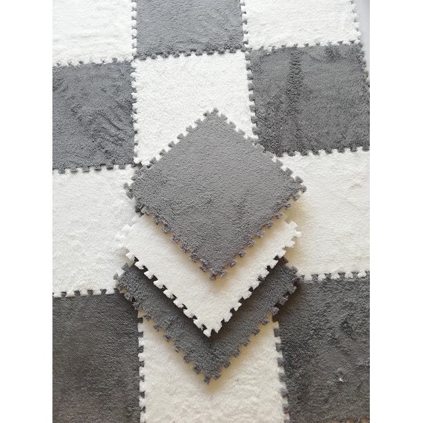 Thảm Xốp Ghép Mặt Lông 30x30cm- 1cm