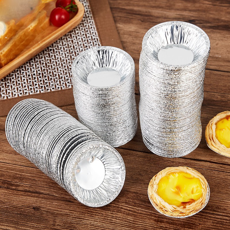Lốc 50 Chén giấy bạc tart trứng 7cm