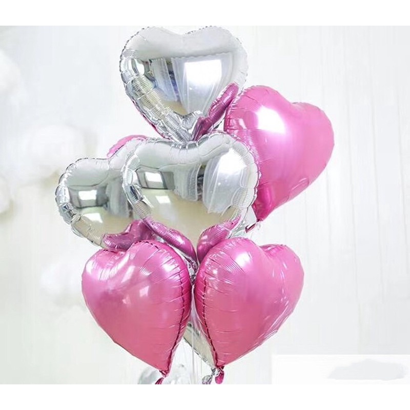 Bóng Trái Tim Nhiều Màu Size 18 Inch