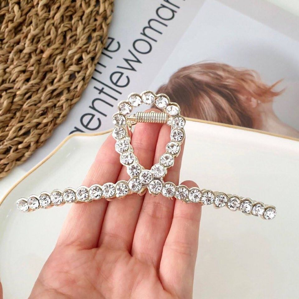 Kẹp tóc dáng dài đính đá cubic Modleaf Lovely cubic Hàn Quốc