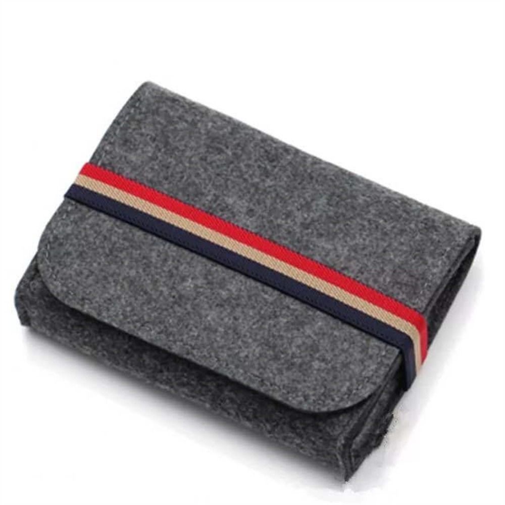 NPIQL Multifunction Travel USB Cable Earphone Coin Package Mouse Pouch Felt Storage Bag Data Cable Case Chargers Storage Bags Organizer Bag