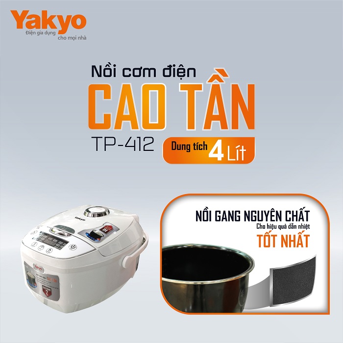 TP-412 nồi cơm điện cao tầng YAKYO