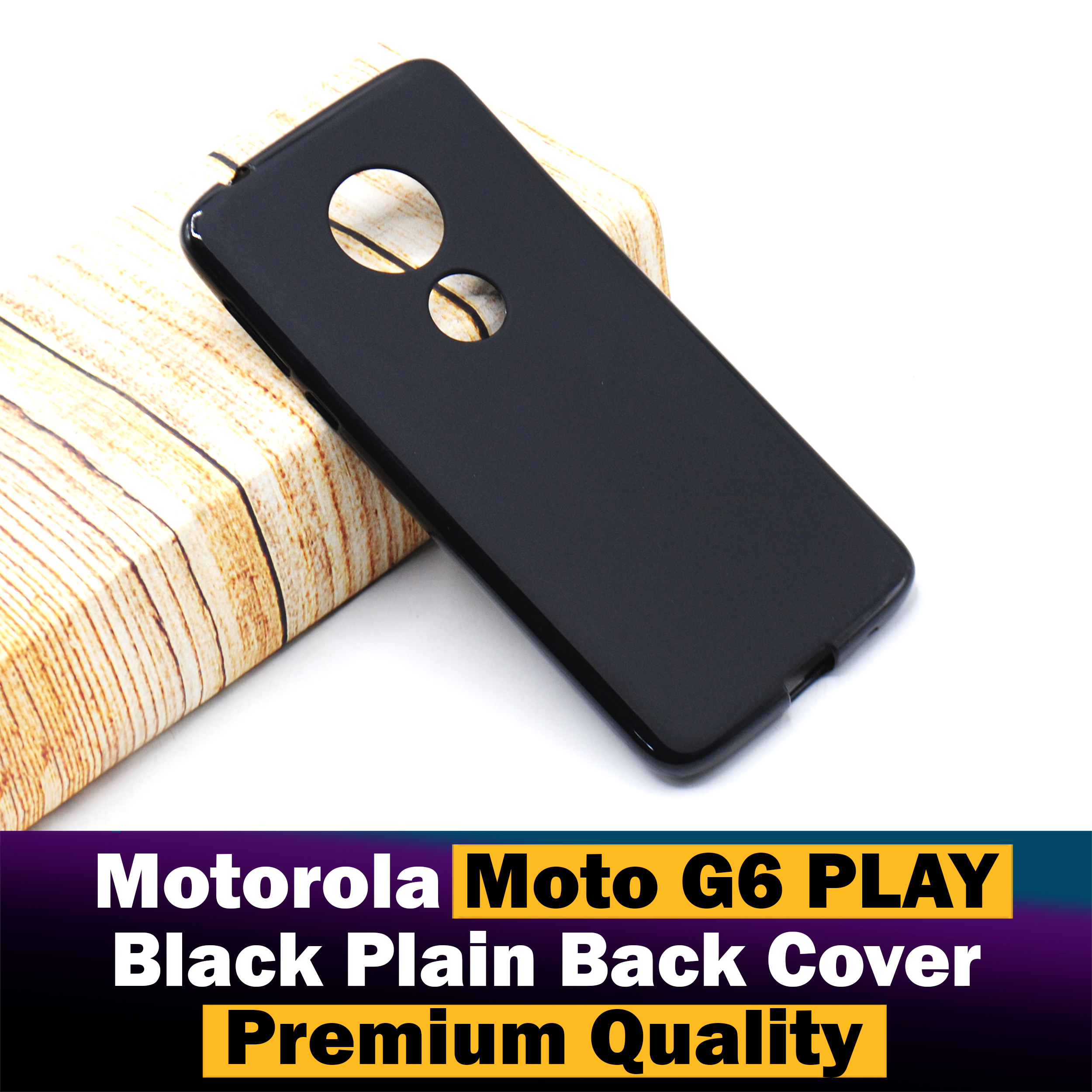 Motorola Moto G6 Play Back Cover Soft Plain Black Case For Moto G6 Play. 