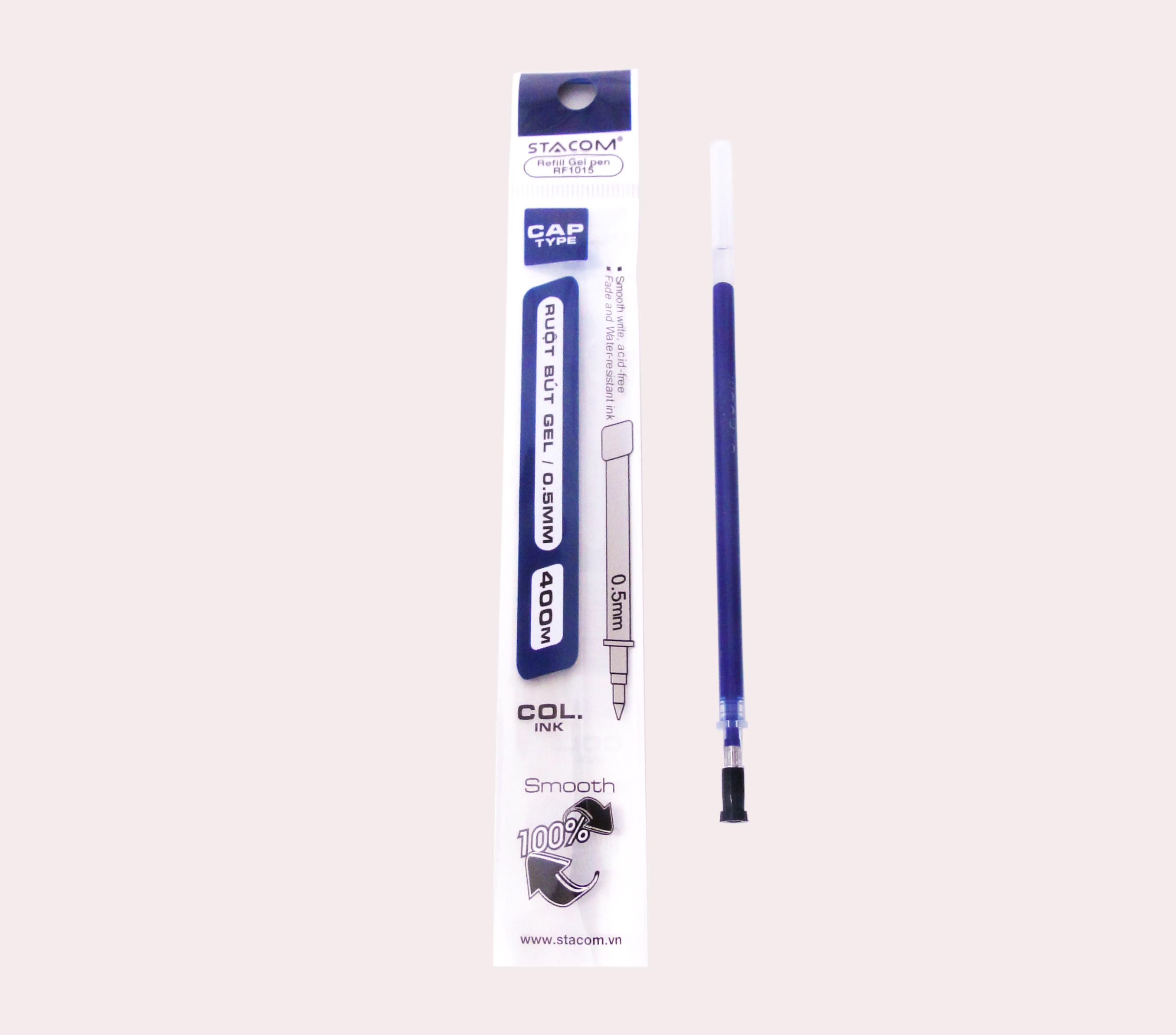 (Set 10 ruột) Bút gel ngòi 0.5mm stacom - RF1015