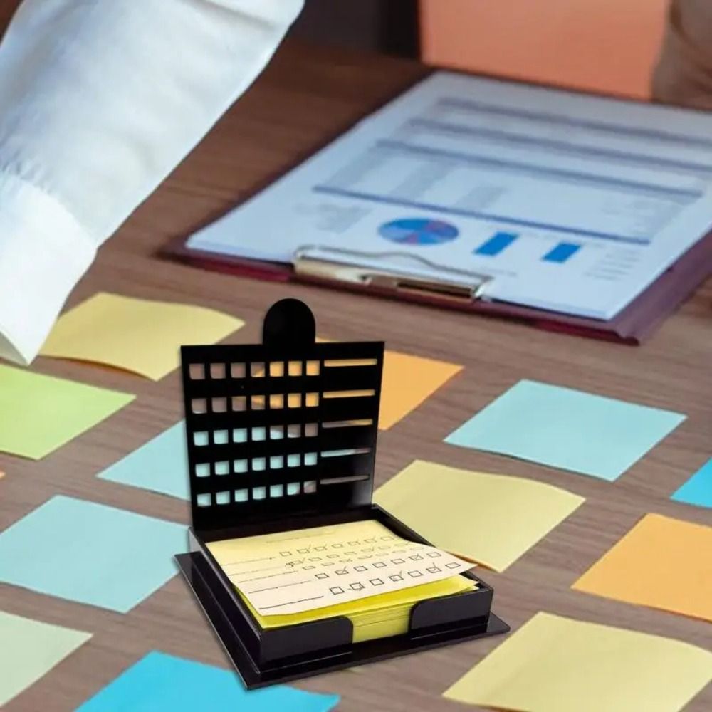 Note Box 5IN1 Sticky Note Holder Set with Template Multi Purpose Sticky ...