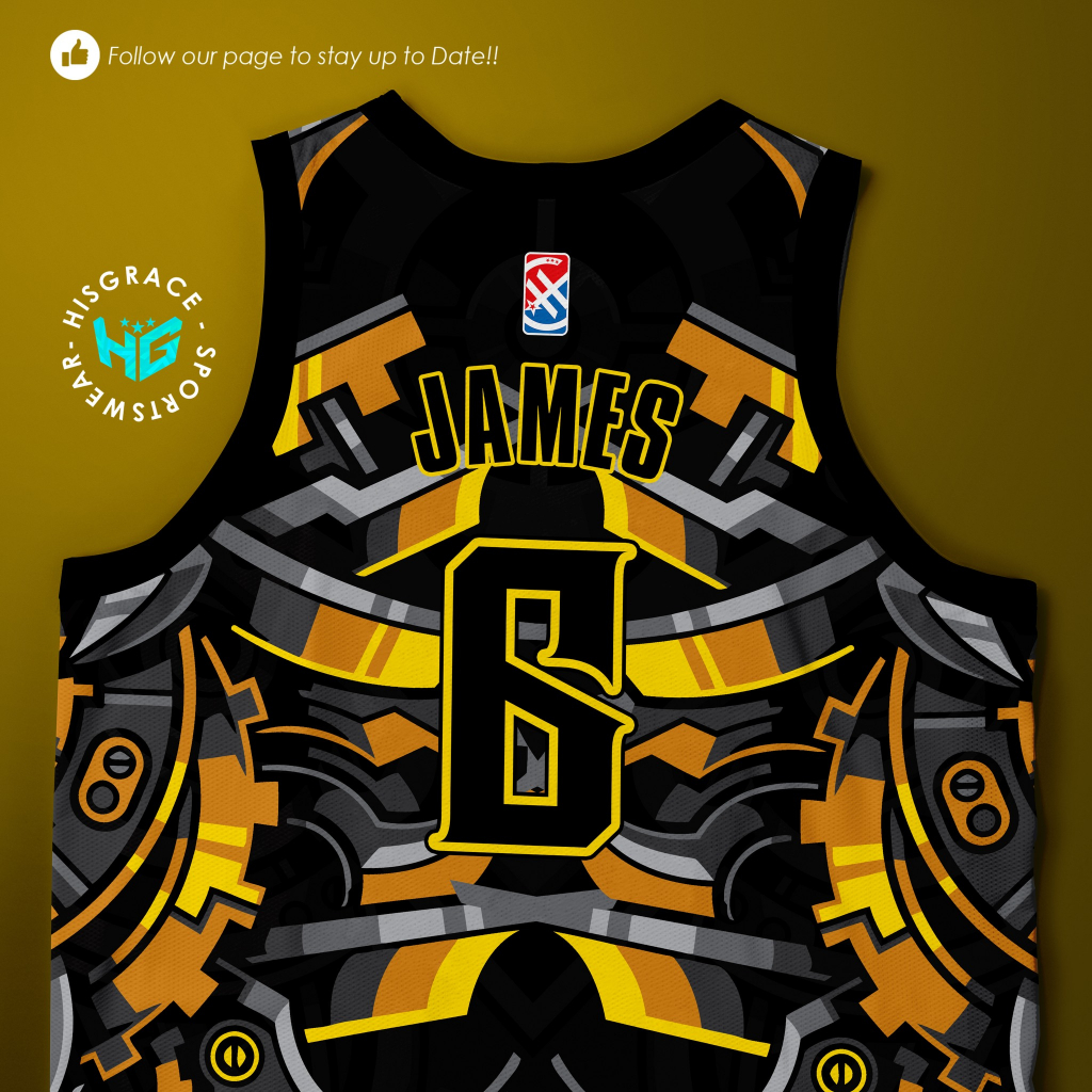 141 HG BLACK YELLOW LAKERS CONCEPT JERSEY FULL SUBLIMATION JERSEY  BASKETBALL JERSEY FREE CUSTOMIZE OF NAME AND NUMBER