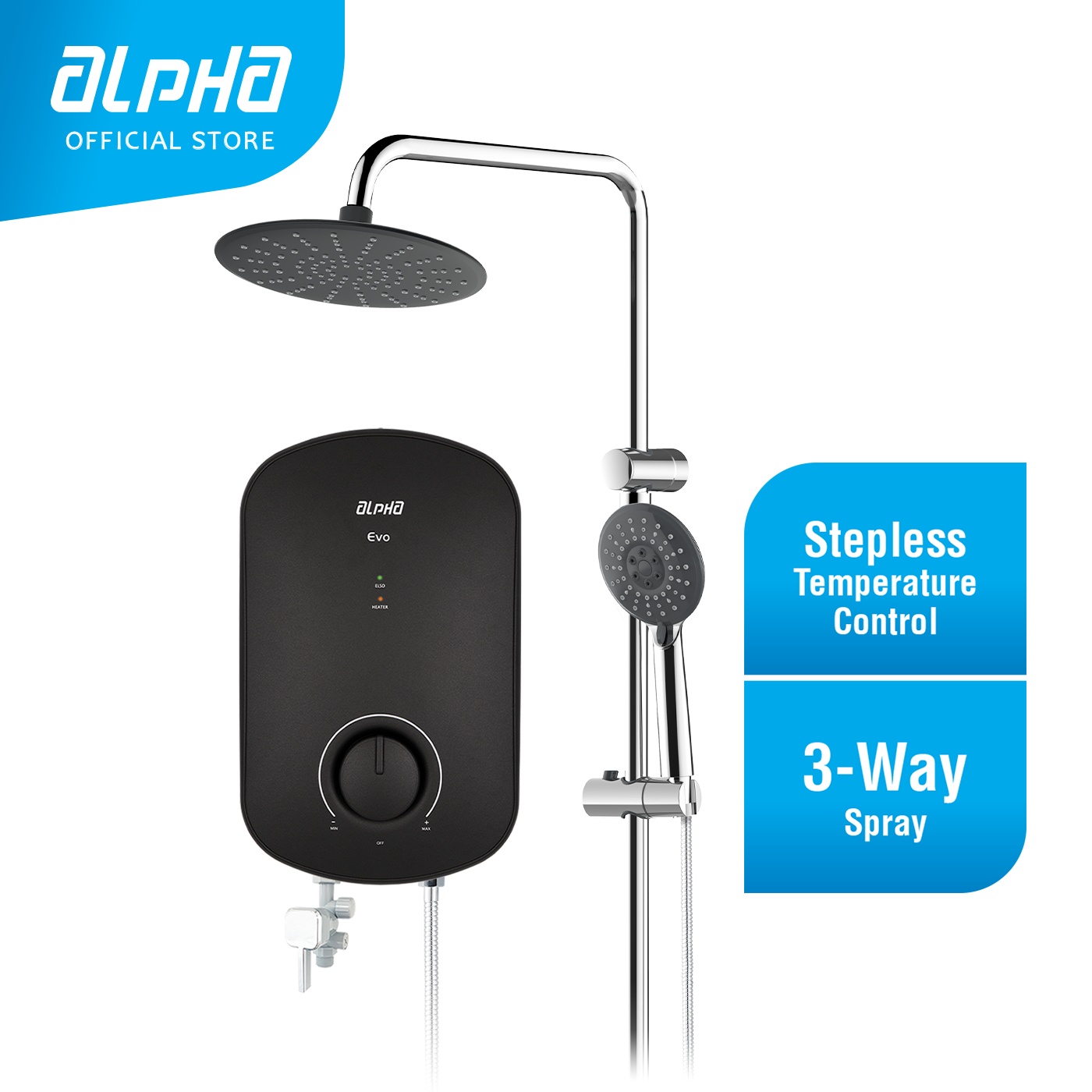 ALPHA EVO Rain Shower Instant Water Heater (Non Pump) [Exclude