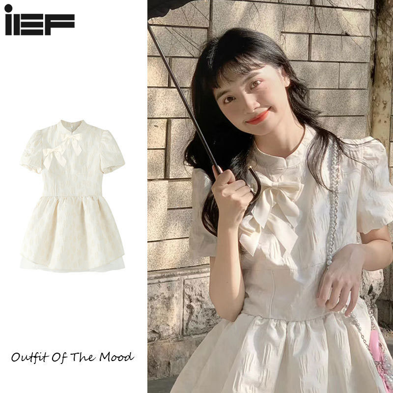 Váy xòe công chúa nữ Đầm trắng ief