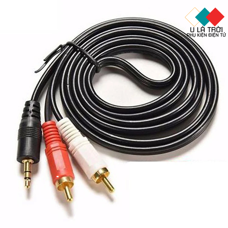 Dây loa 1 đầu 3.5 ra 2 AV dài 1m5