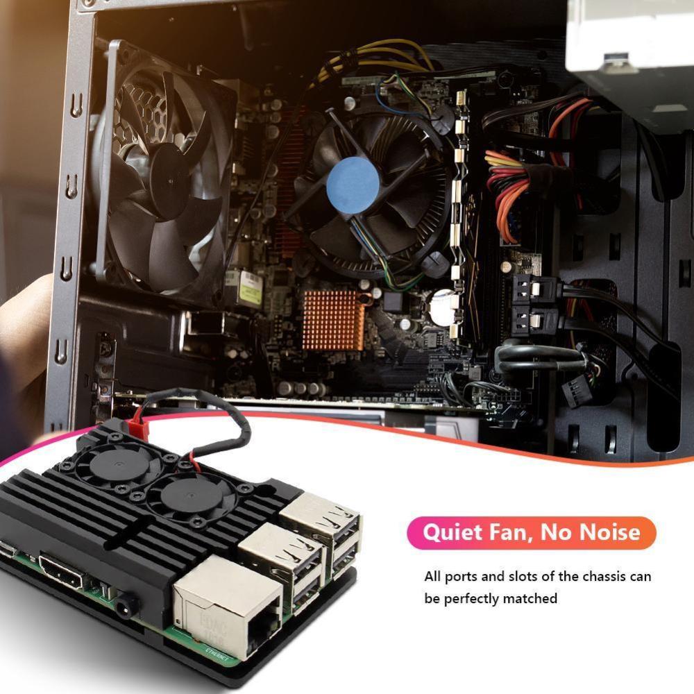 Cho Raspberry Pi 3 mô hình B B + vỏ nhôm có không có quạt làm mát kép