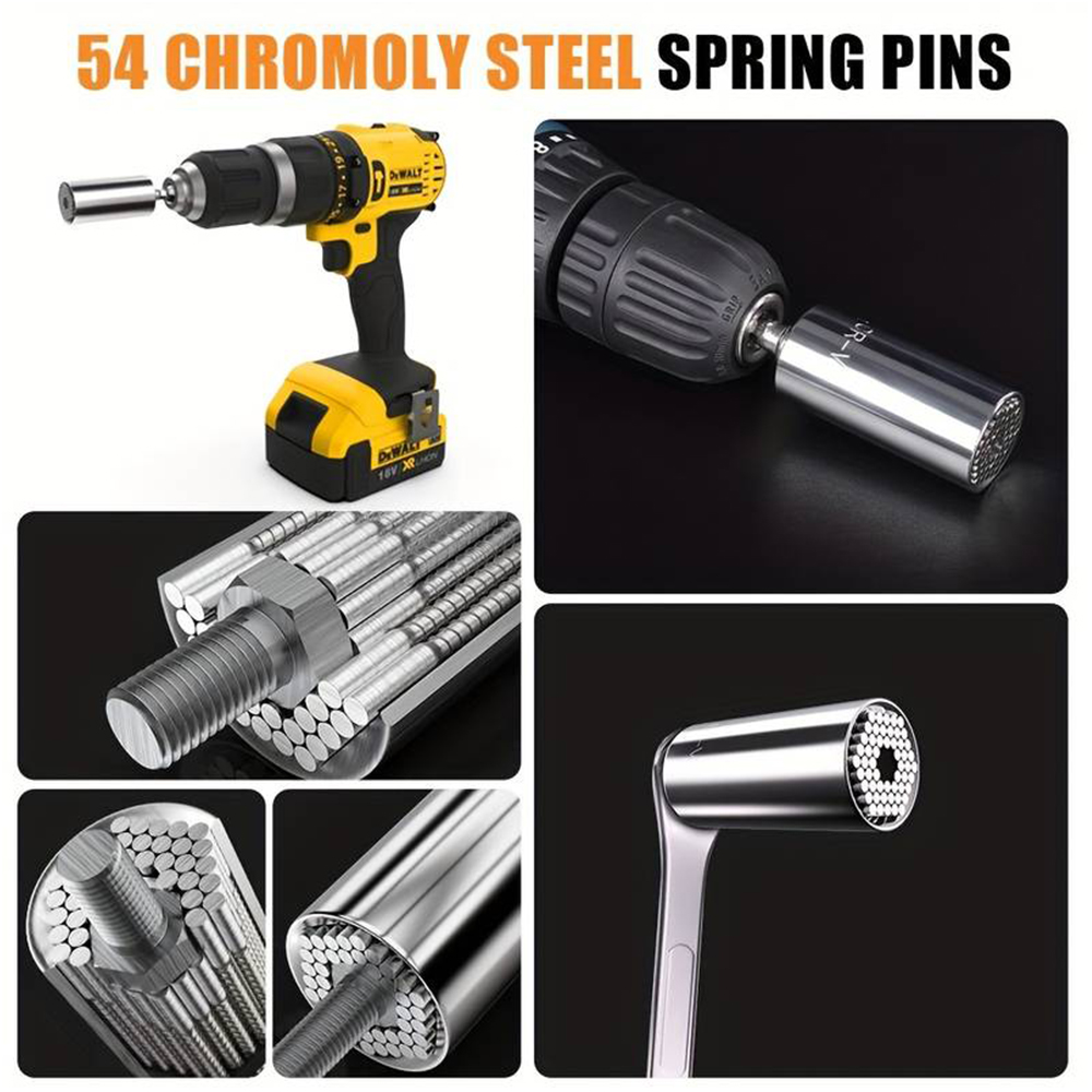 Universal 7-19mm Socket Torque Wrench Ratchet Socket Sleeve Multi Function Key Adapter Hand Tools Power Drill Ratchet Bushing Spanner Spanner Grip