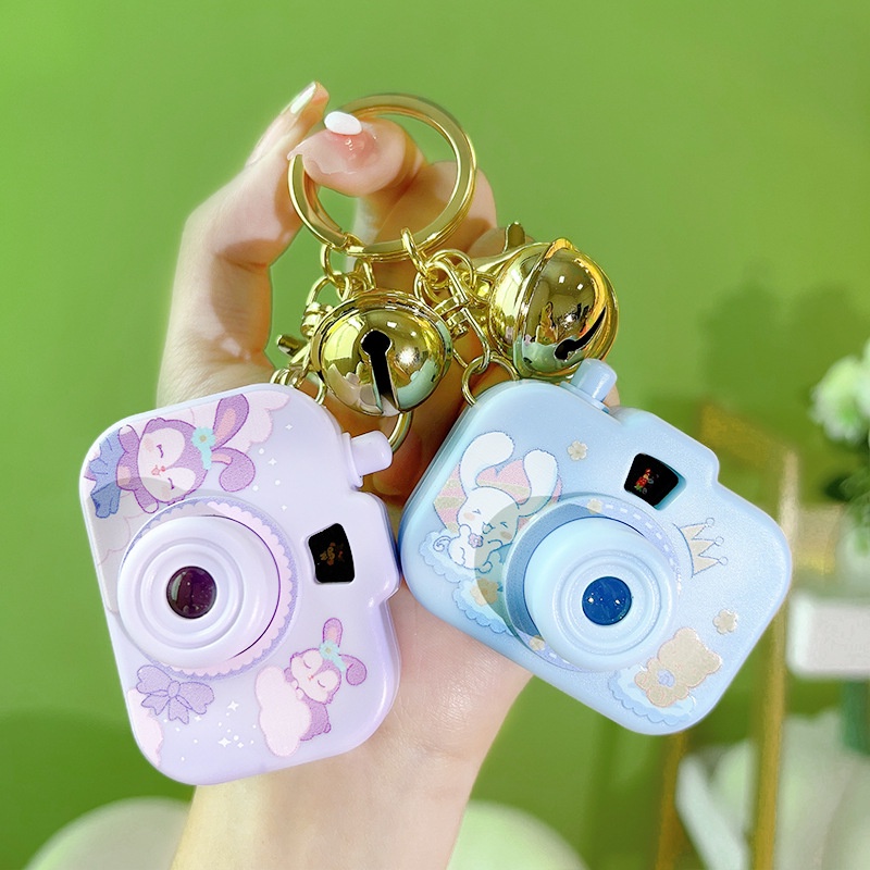 Móc khoá máy ảnh chiếu hình con vật cute