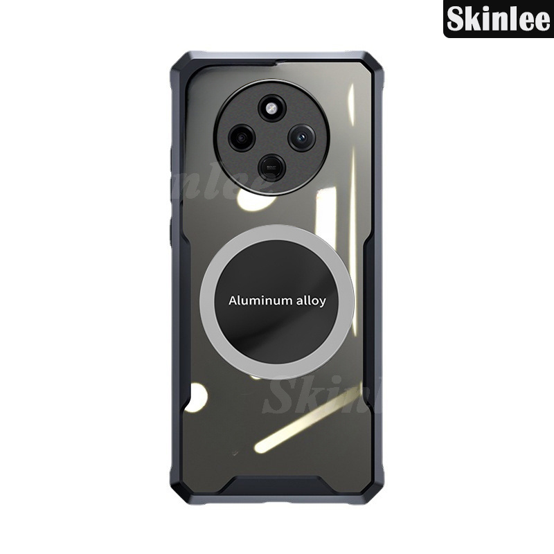 Phone case For Redmi 14C Back cover Hard Phone Case Clear Transparent Shockproof with Car Navigation Holder Ring For Xiaomi Redmi 14C Cover cases.